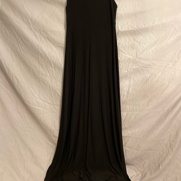 Ronnie Nicole size 6 long Black with bead work - Picture 2 of 4
